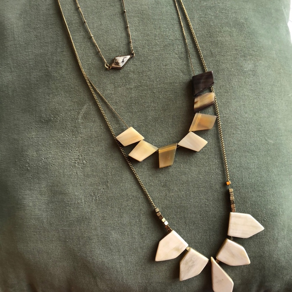 Three strand gemstone necklace